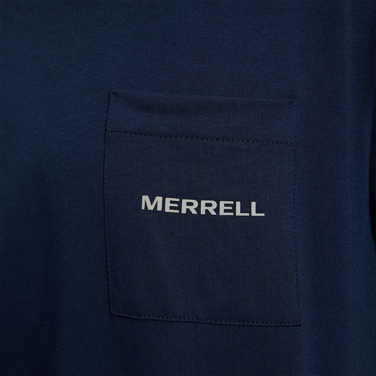 Polera Manga Corta Hombre Relaxed Pocket Azul Merrell