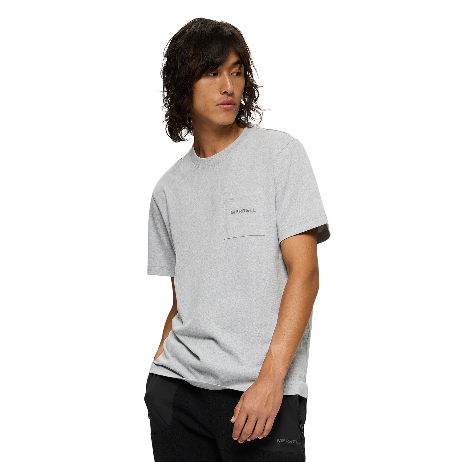Polera Manga Corta Hombre Relaxed Pocket Gris Merrell