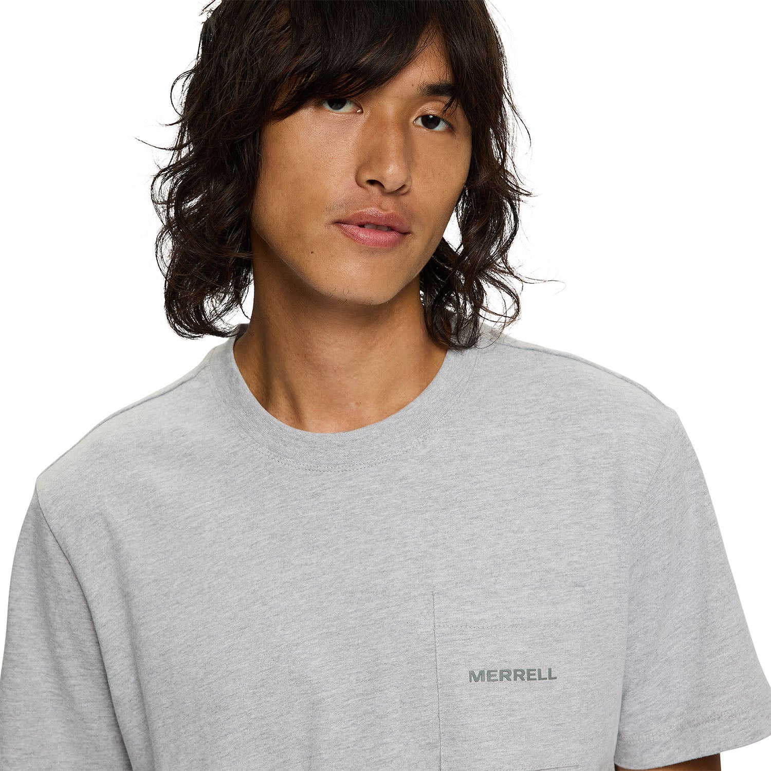 Polera Manga Corta Hombre Relaxed Pocket Gris Merrell