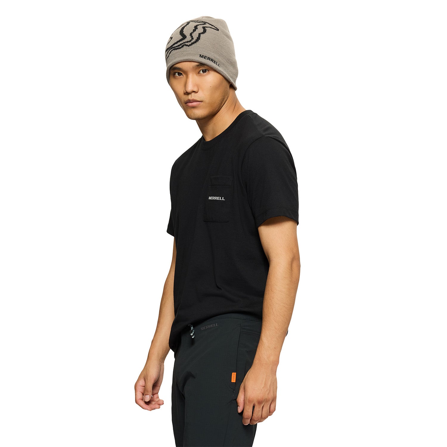 Polera Manga Corta Hombre Relaxed Pocket Negro Merrell