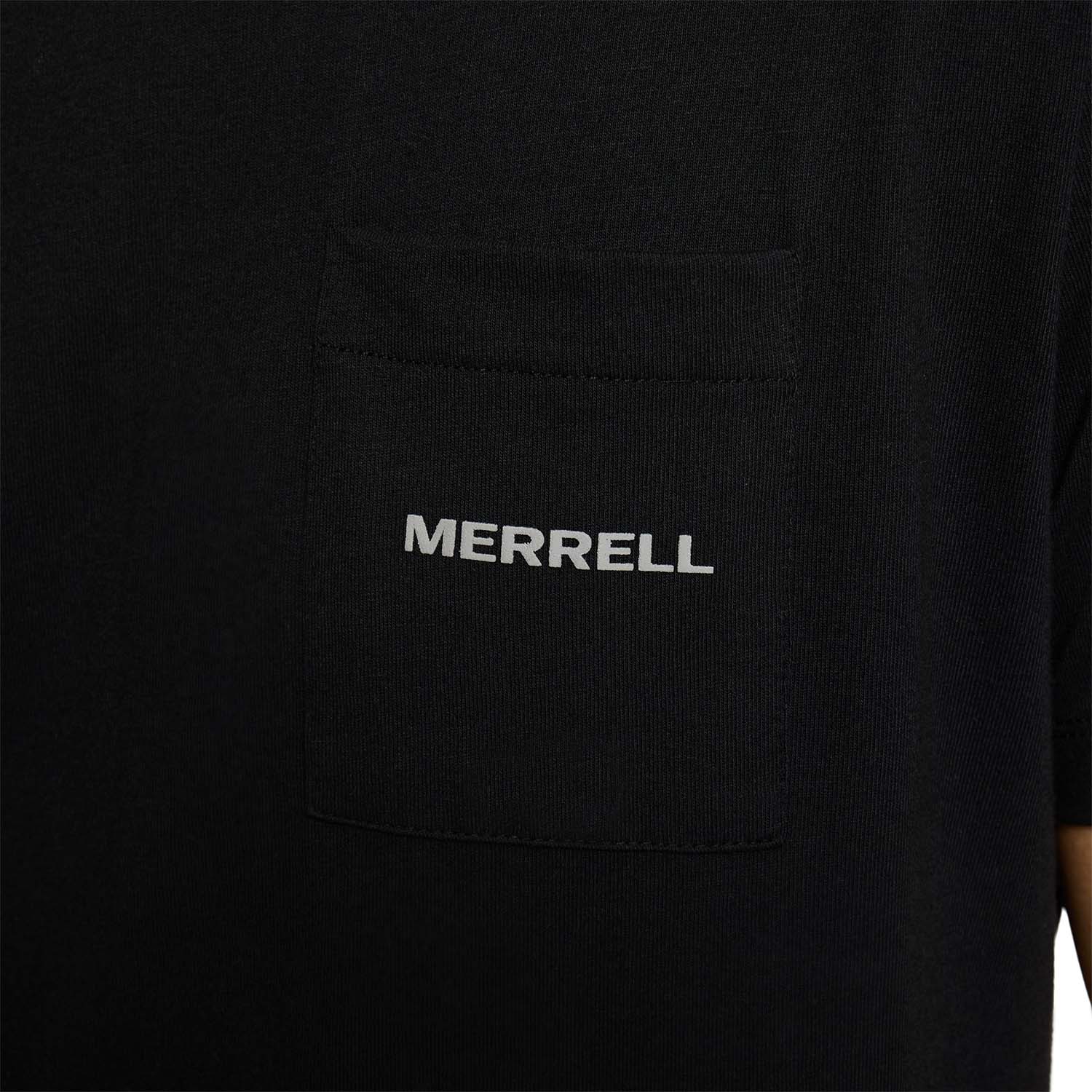 Polera Manga Corta Hombre Relaxed Pocket Negro Merrell