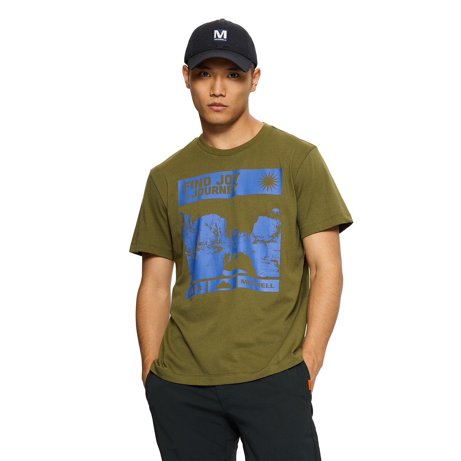 Polera Manga Corta Hombre Joy Verde Merrell