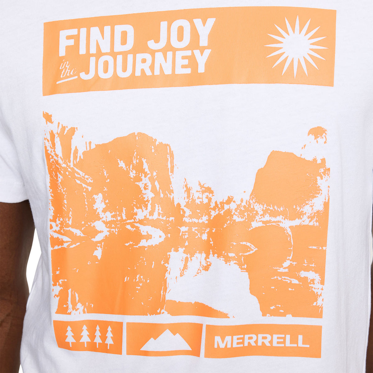 Polera Manga Corta Hombre Joy Blanco Merrell