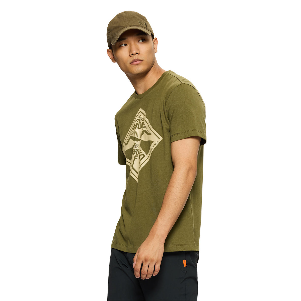 Polera Manga Corta Hombre Worry Less Verde Merrell