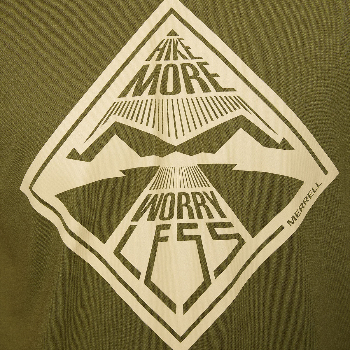 Polera Manga Corta Hombre Worry Less Verde Merrell