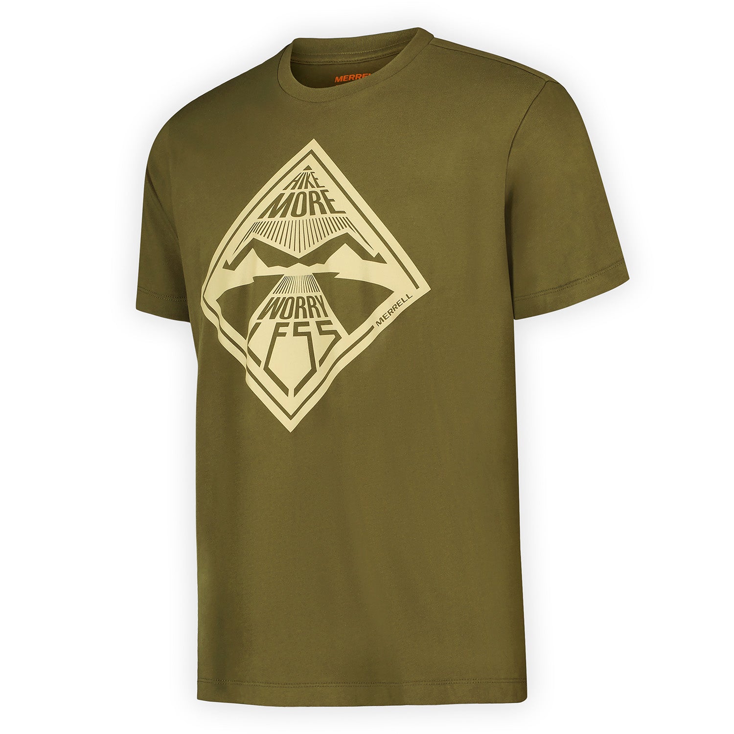 Polera Manga Corta Hombre Worry Less Verde Merrell