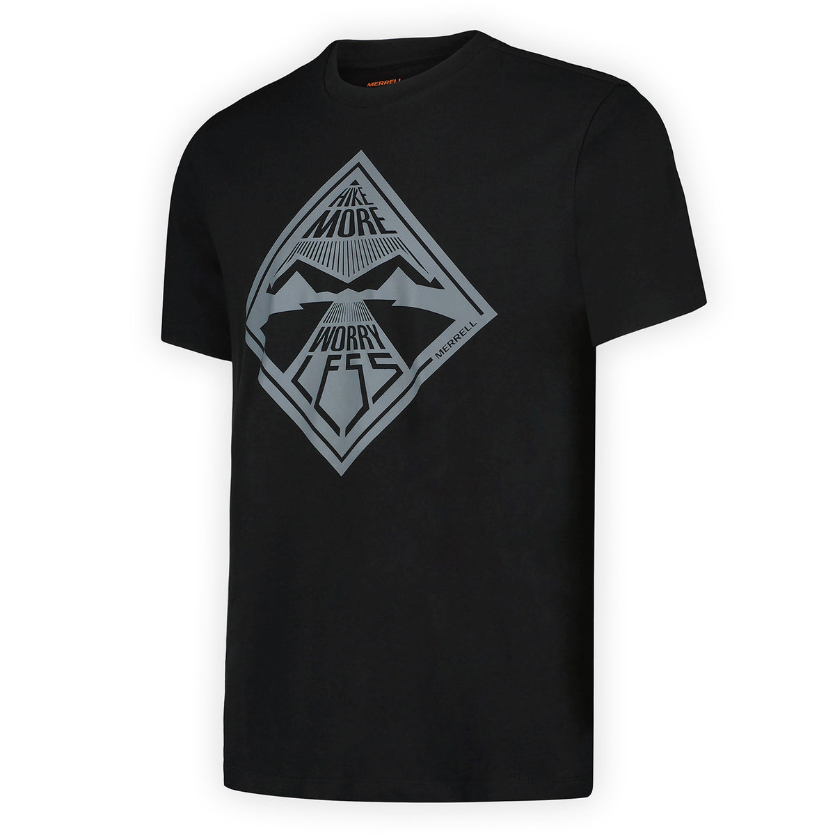 Polera Manga Corta Hombre Worry Less Negro Merrell