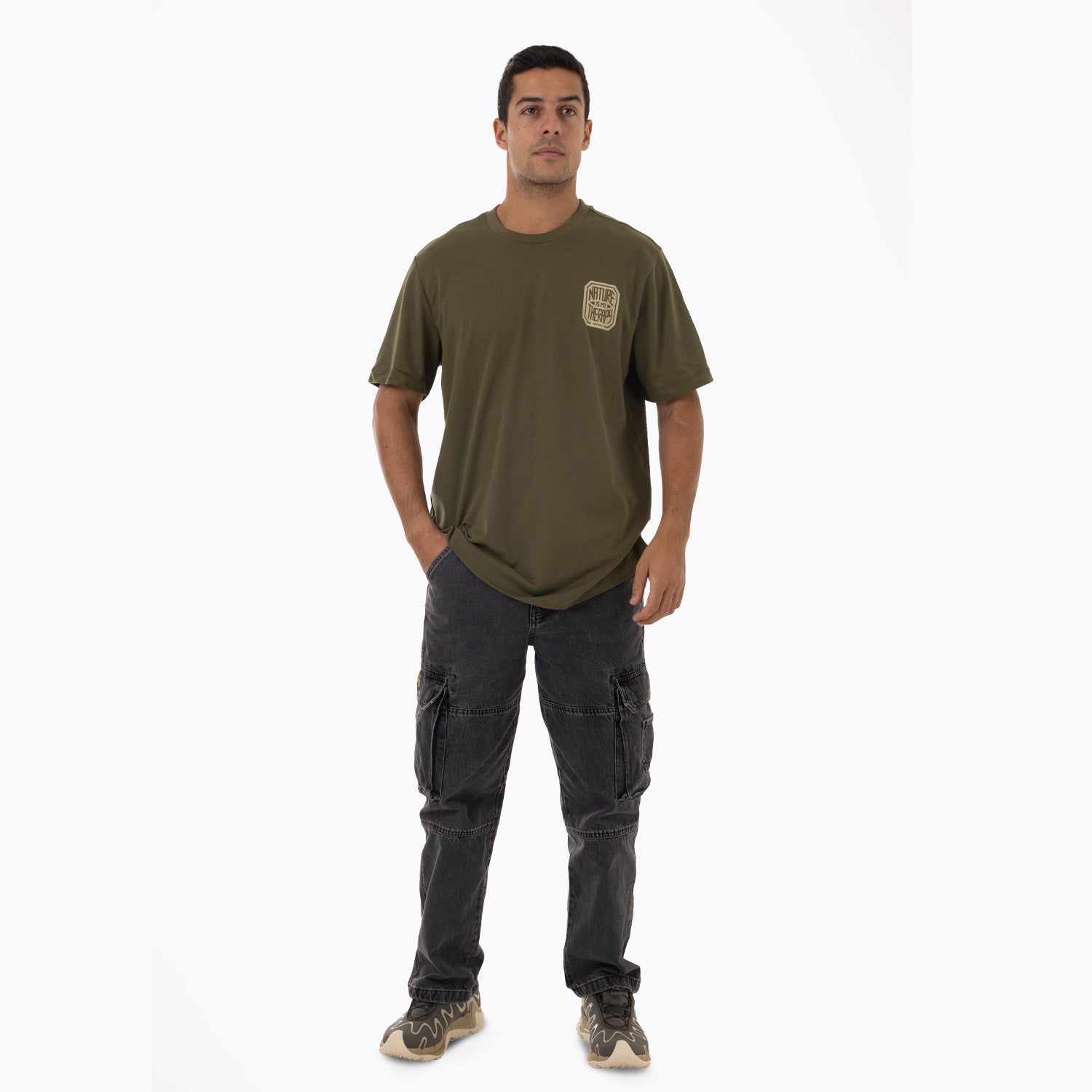 Polera Manga Corta Hombre Nature Is My Therapy Graphic Verde Merrell