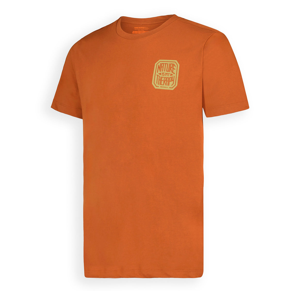 Polera Manga Corta Hombre Nature Naranjo Merrell