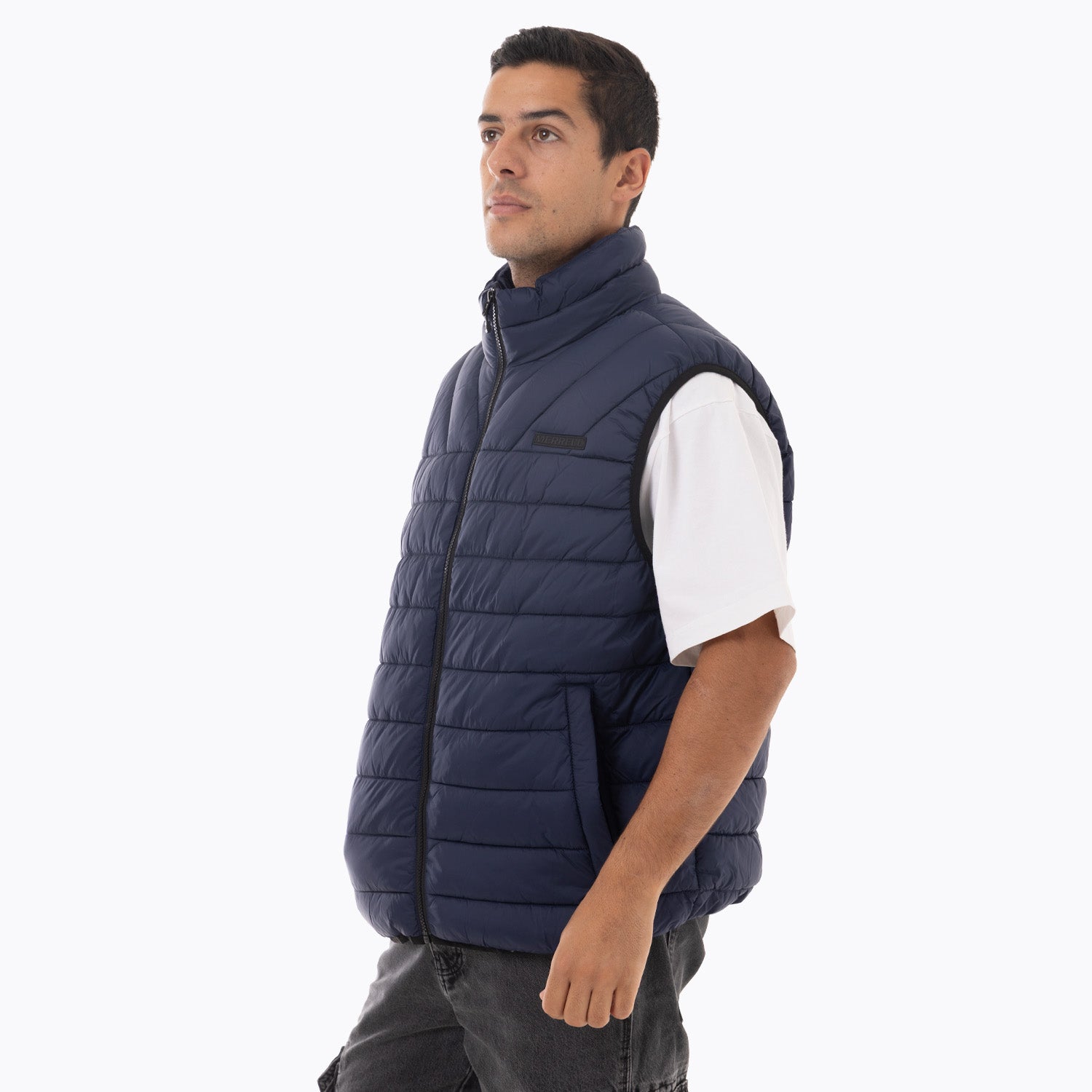 Parka Sin Mangas Hombre Kane Empacable Azul Merrell