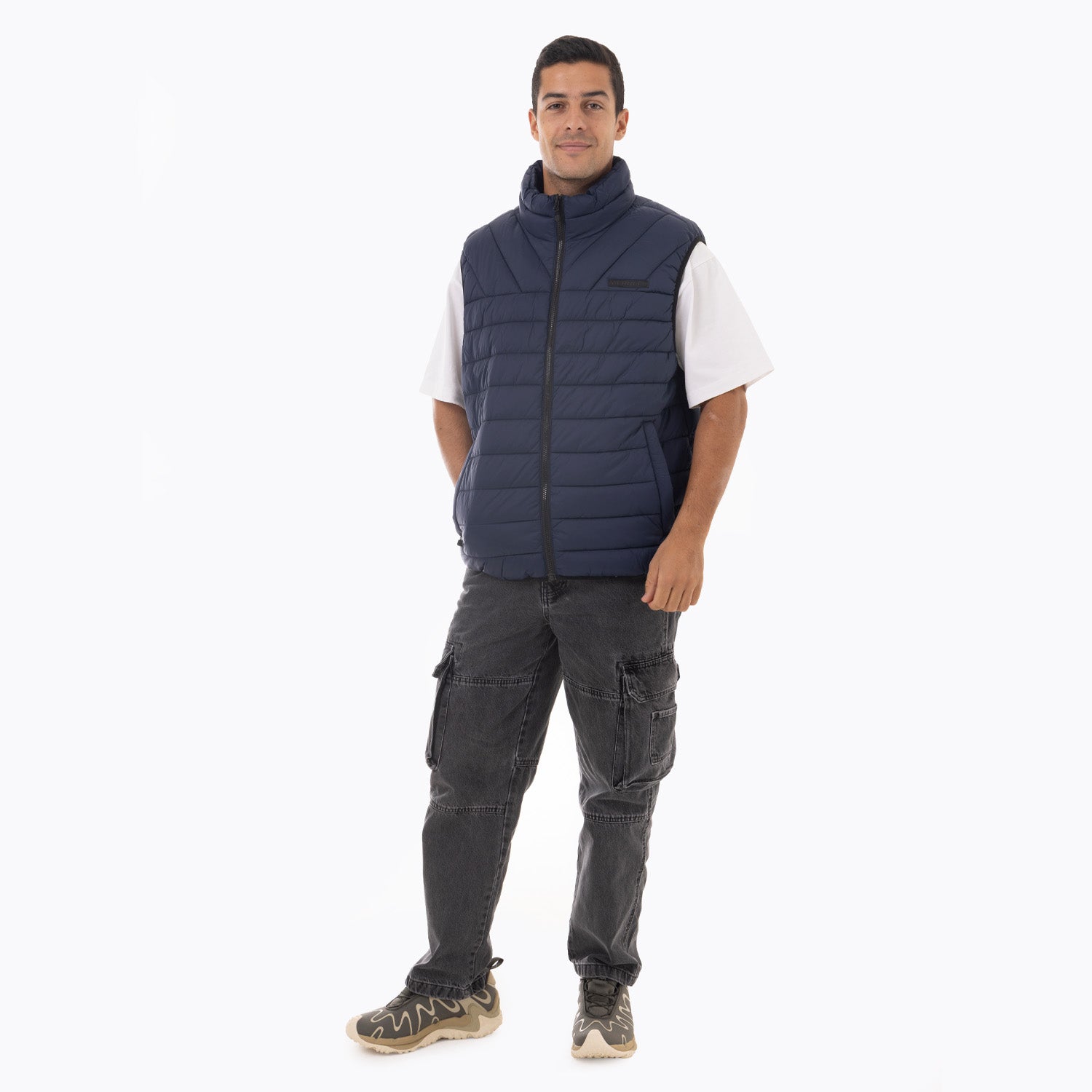 Parka Sin Mangas Hombre Kane Empacable Azul Merrell