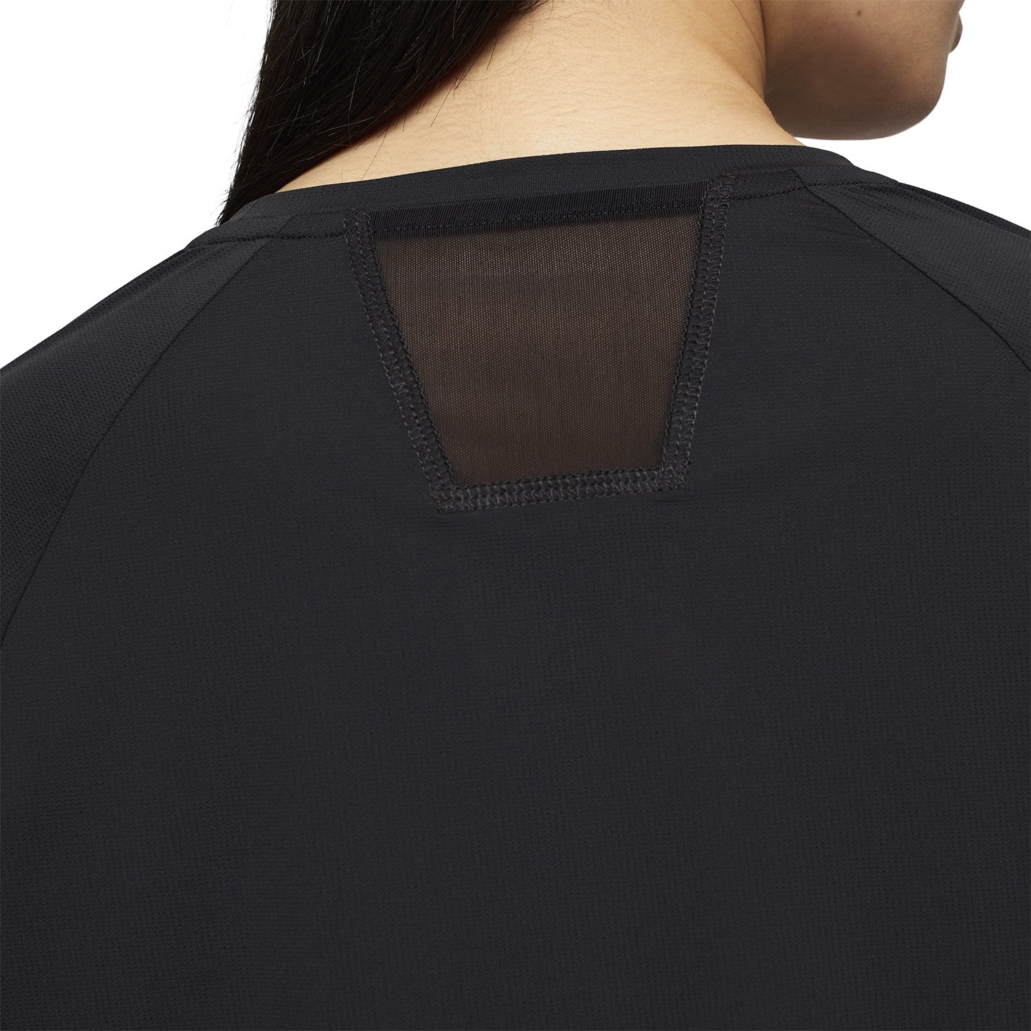 Polera Manga Larga Mujer Safan Running Raglan Negro Merrell
