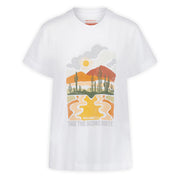 Polera Manga Corta Mujer Scenic Route Graphic Blanco Merrell