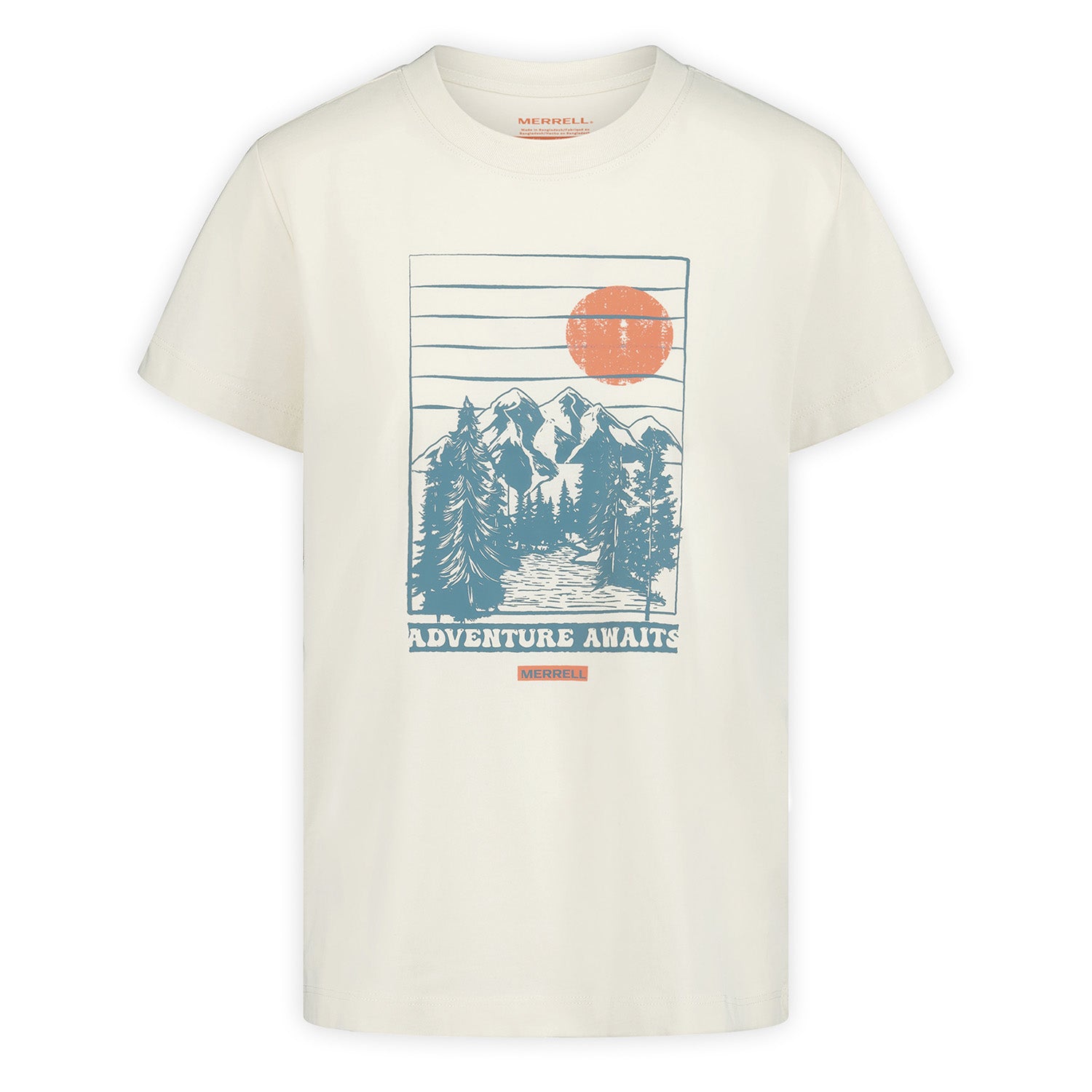 Polera Manga Corta Mujer Retro Adventure Graphic Gris Claro Merrell