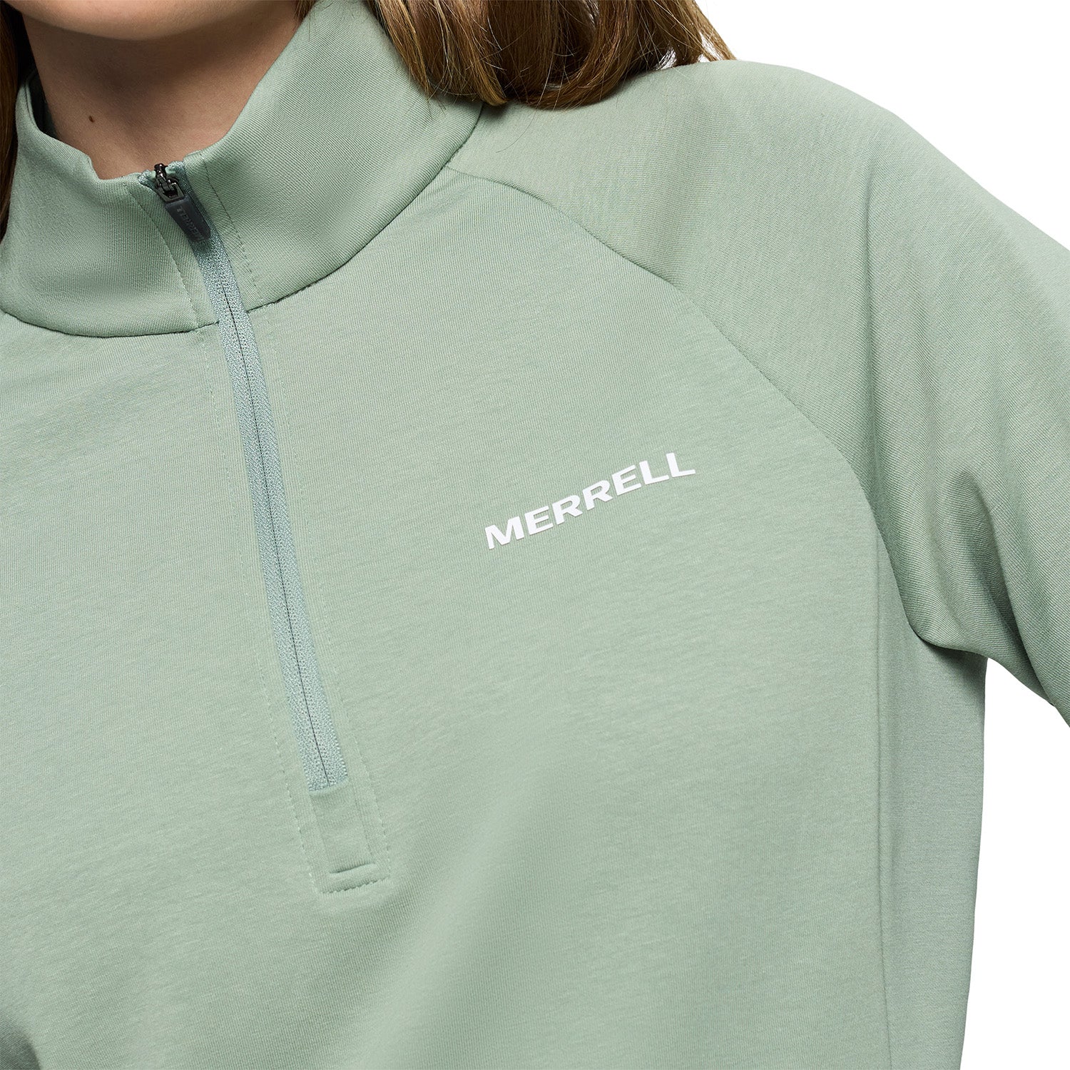 Polar Mujer Riley Quarter Mid Zip Layer Verde Merrell