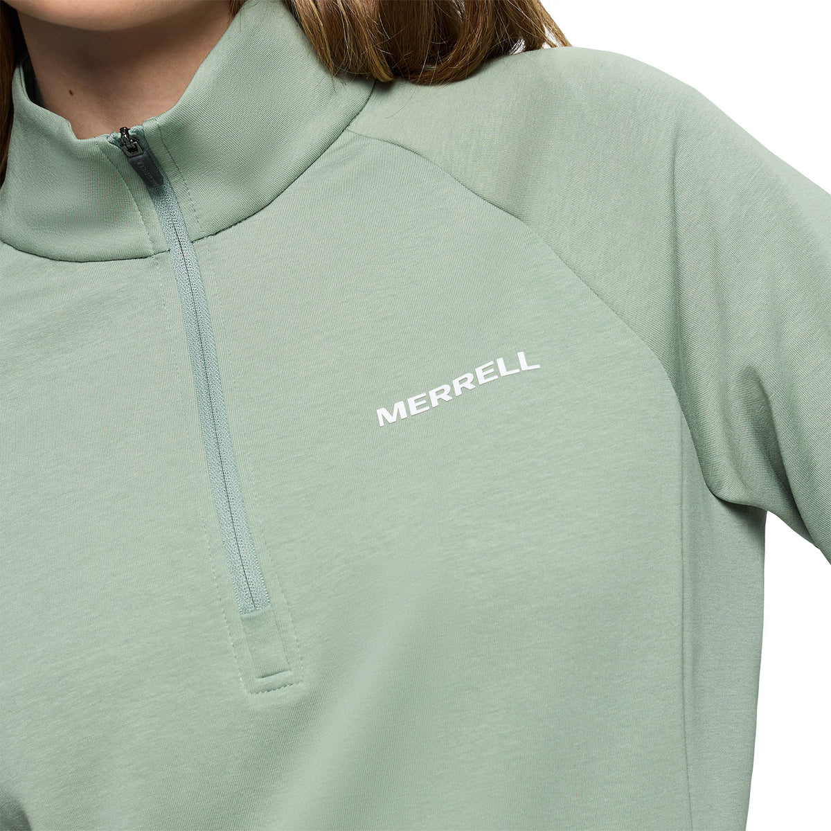Polar Mujer Riley Quarter Mid Zip Layer Verde Merrell