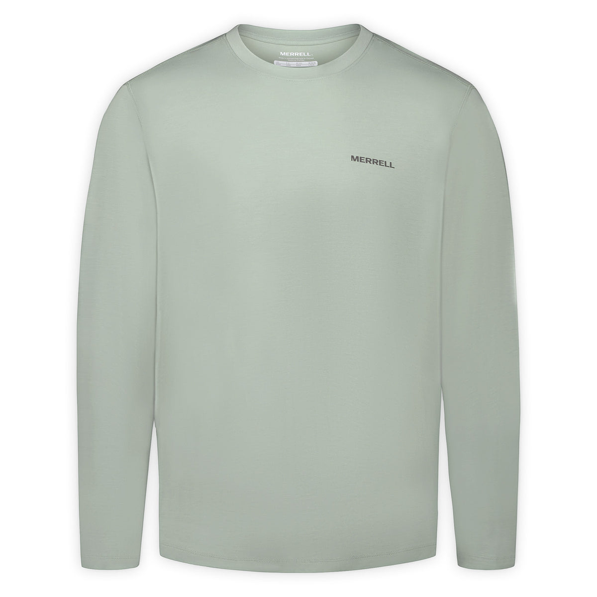Polera Manga Larga Hombre Vista Tencel Verde Merrell
