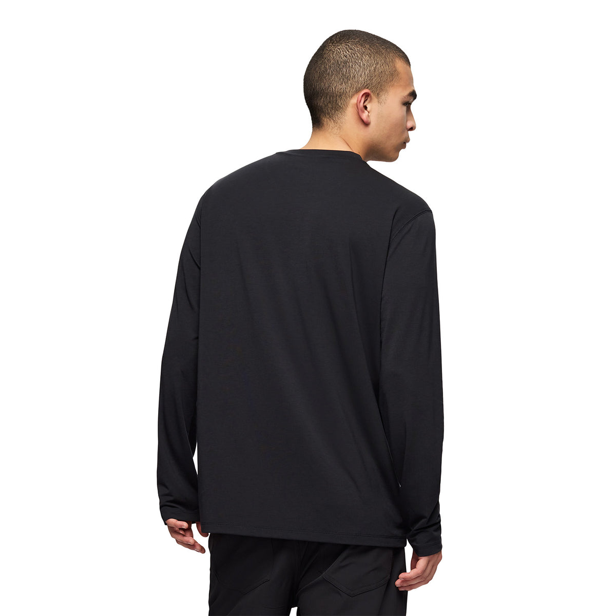 Polera Manga Larga Hombre Vista Tencel Negro Merrell