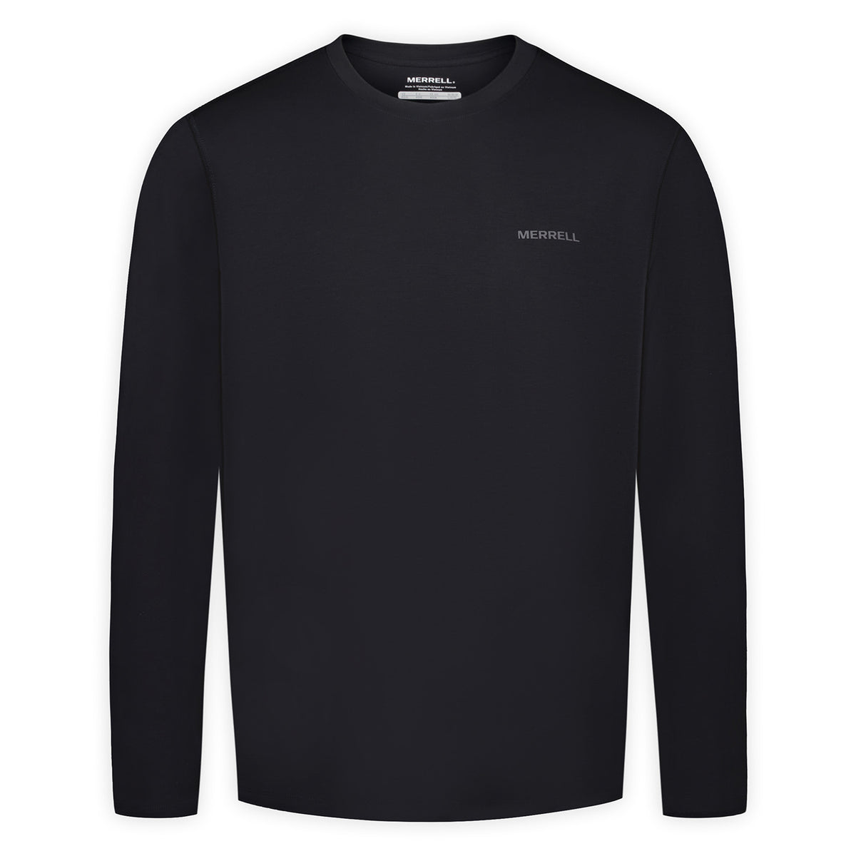 Polera Manga Larga Hombre Vista Tencel Negro Merrell
