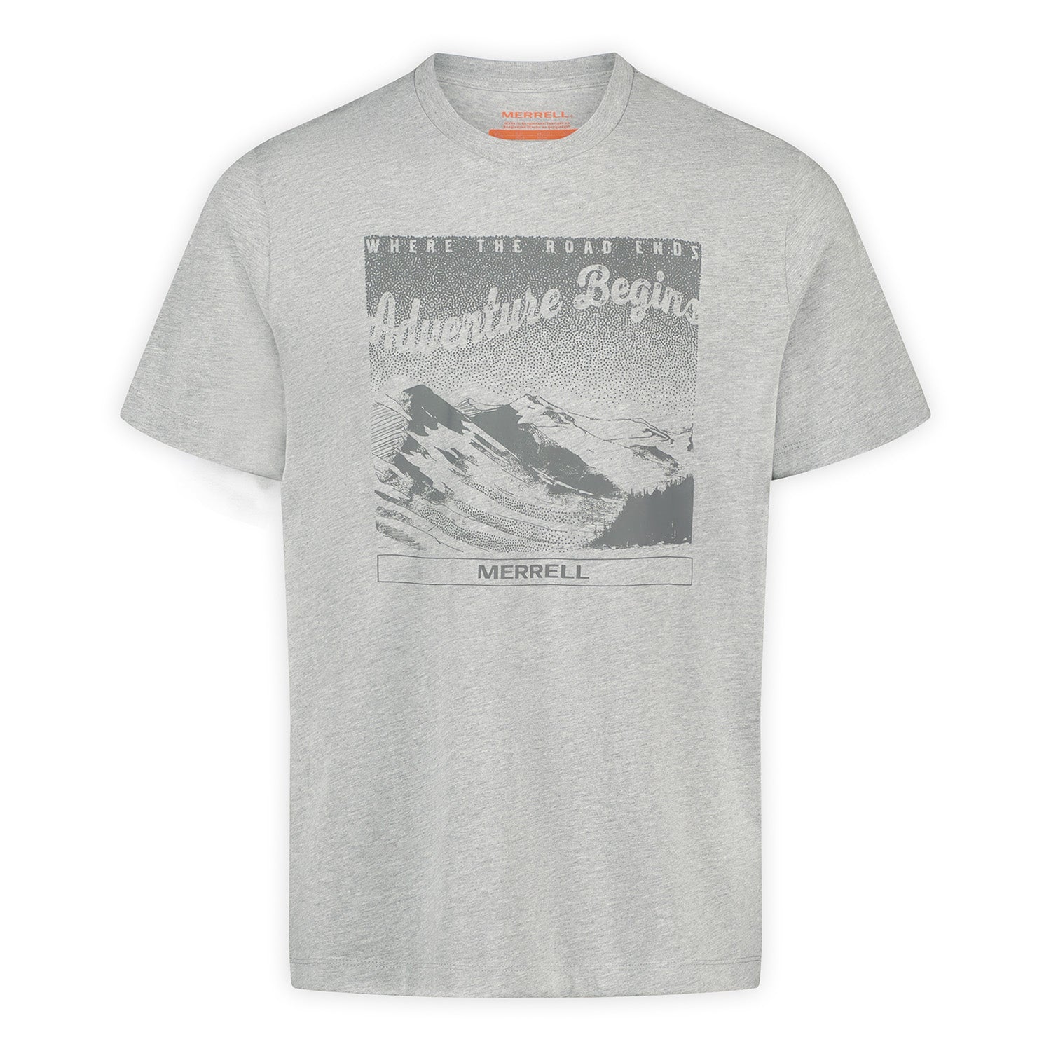 Polera Manga Corta Hombre Adventure Graphic Gris Merrell