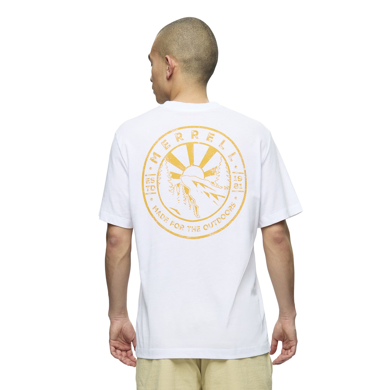 Polera Manga Corta Hombre Outdoor Life Graphic Blanco Merrell