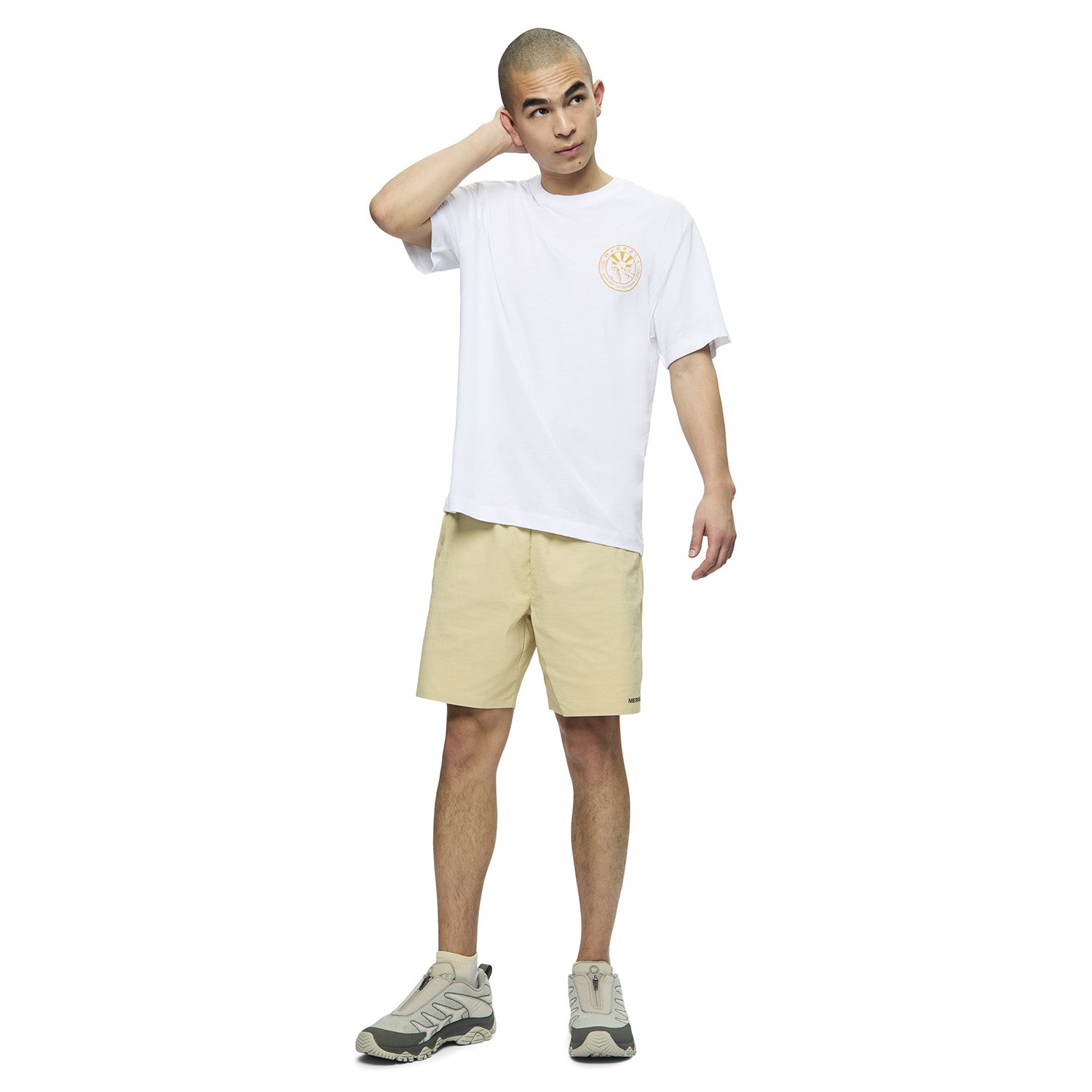 Polera Manga Corta Hombre Outdoor Life Graphic Blanco Merrell
