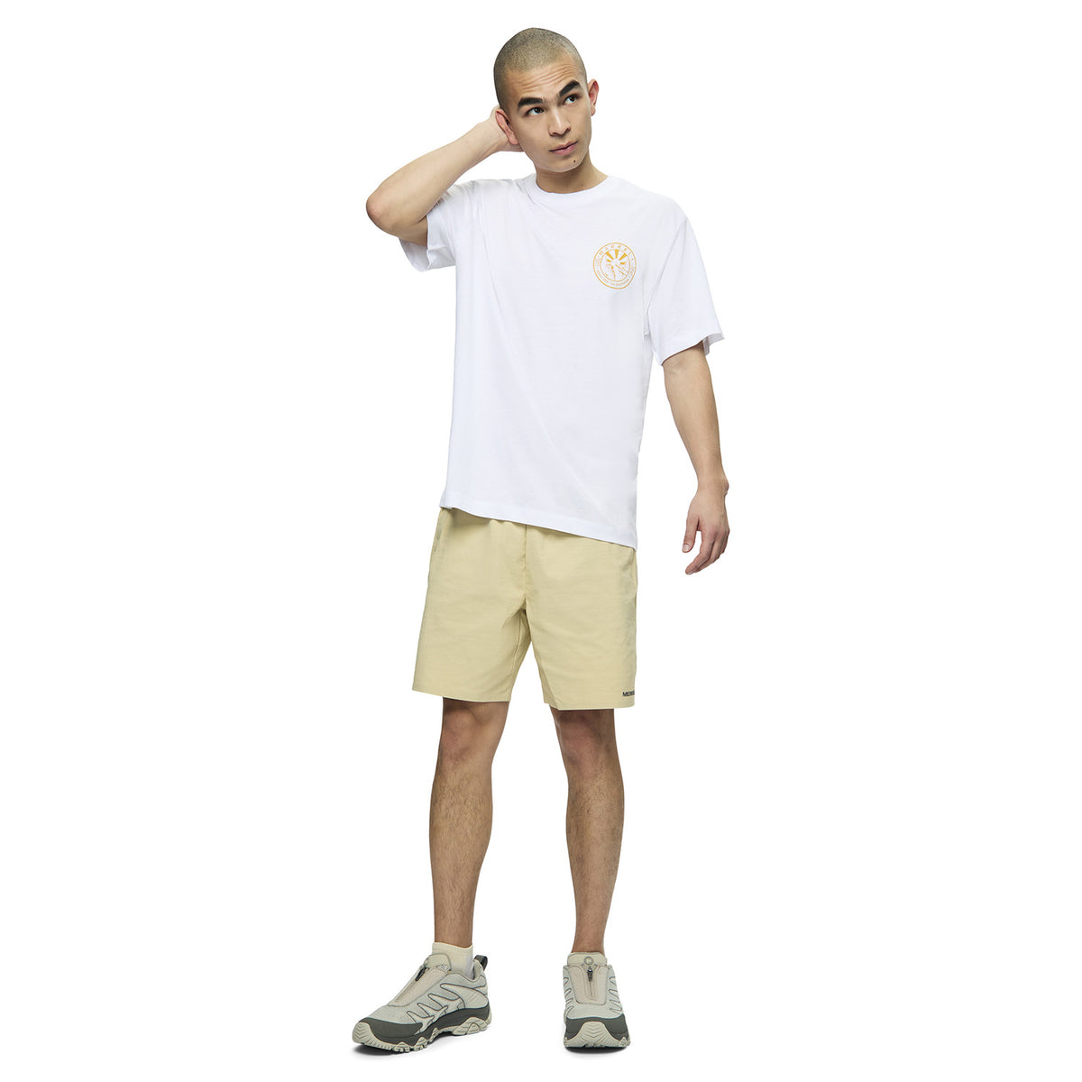 Polera Manga Corta Hombre Outdoor Life Graphic Blanco Merrell