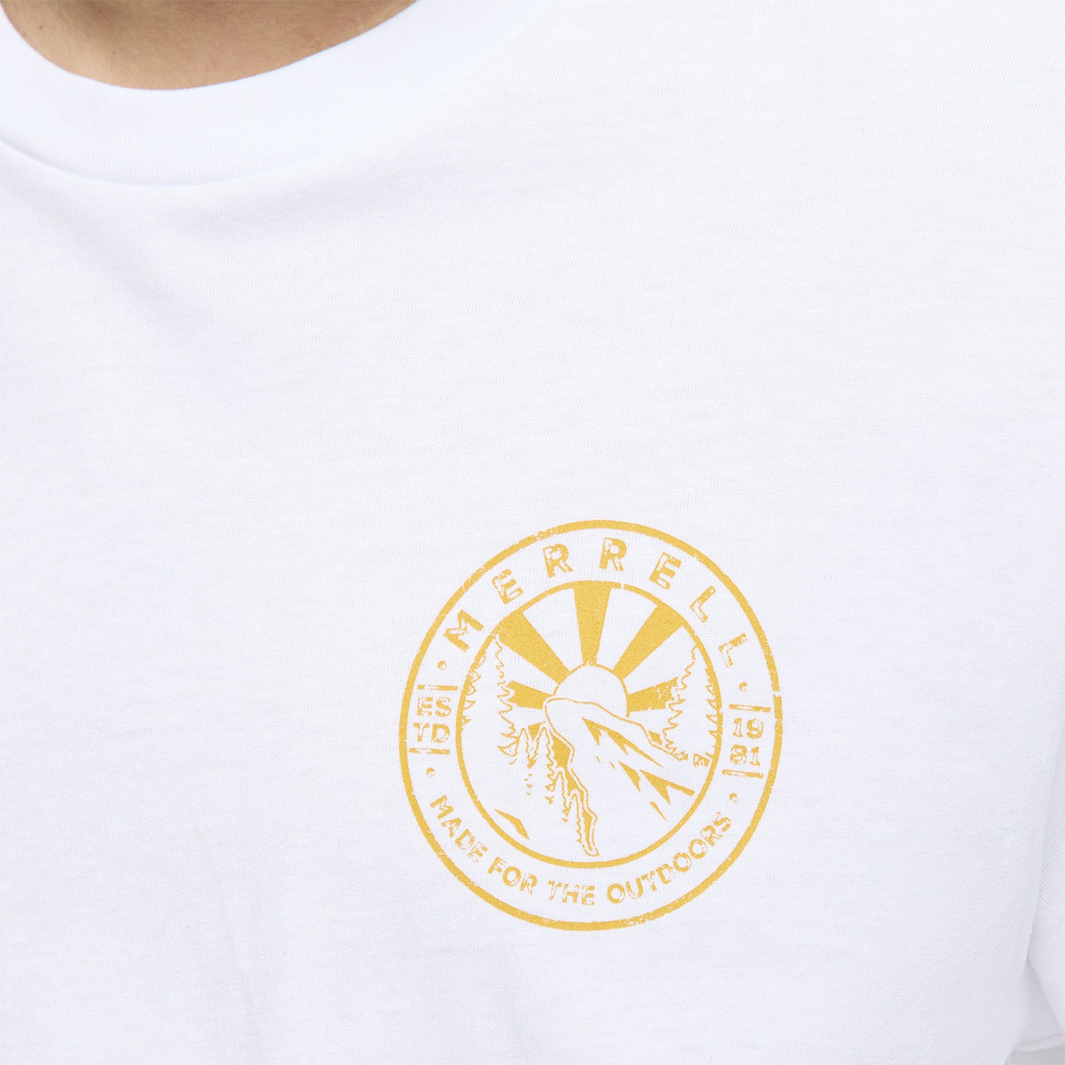 Polera Manga Corta Hombre Outdoor Life Graphic Blanco Merrell