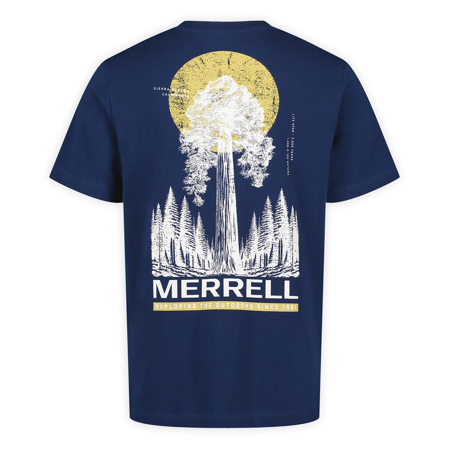 Polera Manga Corta Hombre Sierra Redwood Graphic Azul Merrell