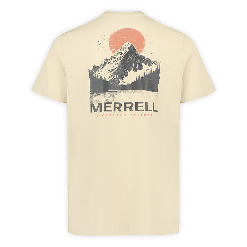Polera Manga Corta Hombre Sunset View Graphic Beige Merrell – Merrell Chile