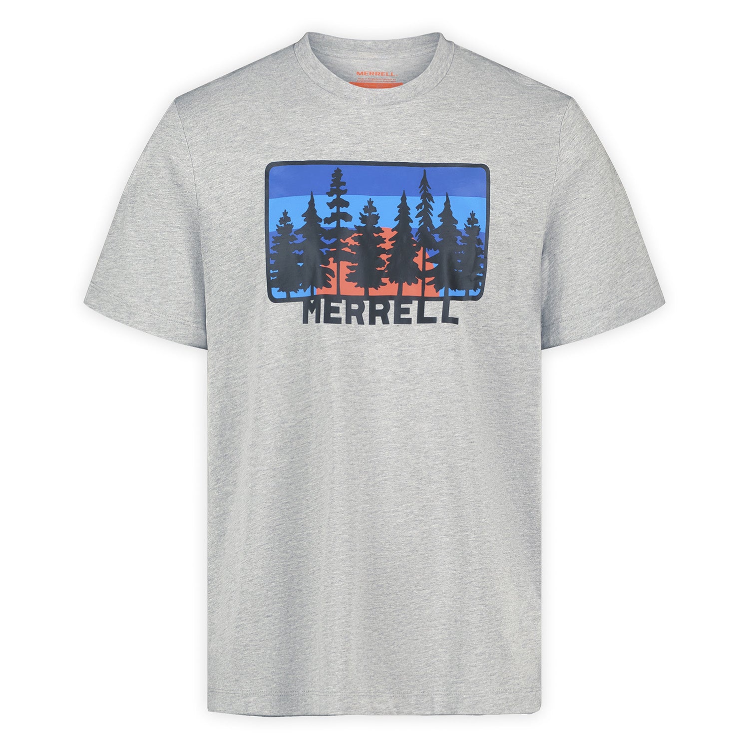 Polera Manga Corta Hombre Forest Line Graphic Gris Merrell