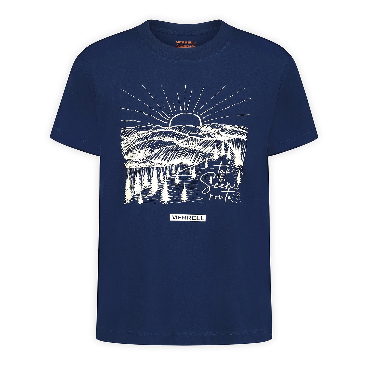 Polera Manga Corta Mujer Sunset Glow Graphic Azul Merrell