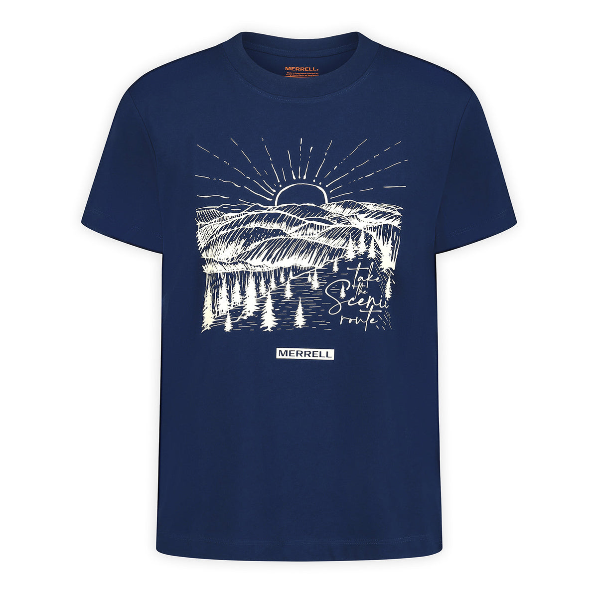 Polera Manga Corta Mujer Sunset Glow Graphic Azul Merrell