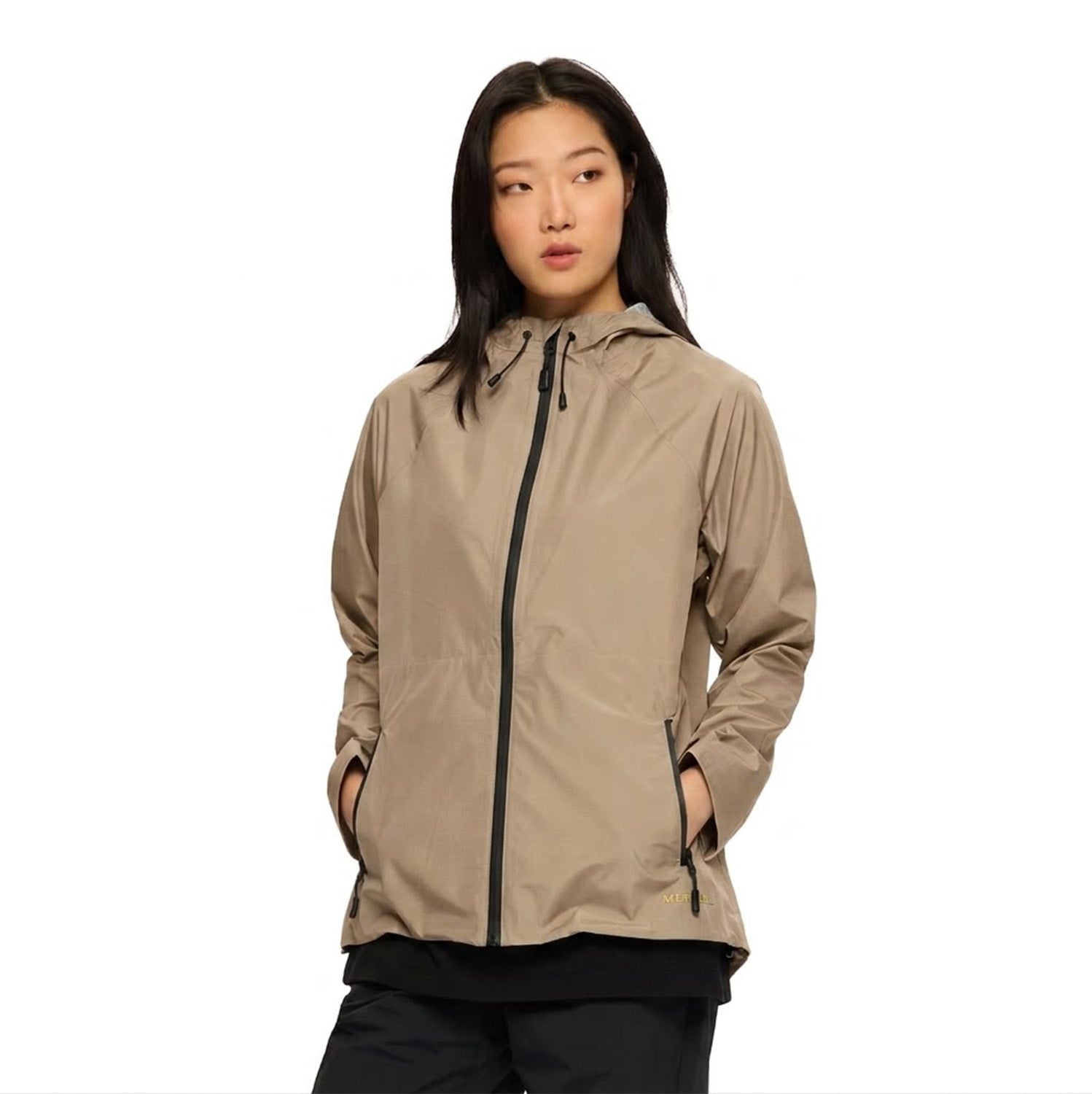 Impermeable Mujer Fallon Rain Jacket Beige Merrell