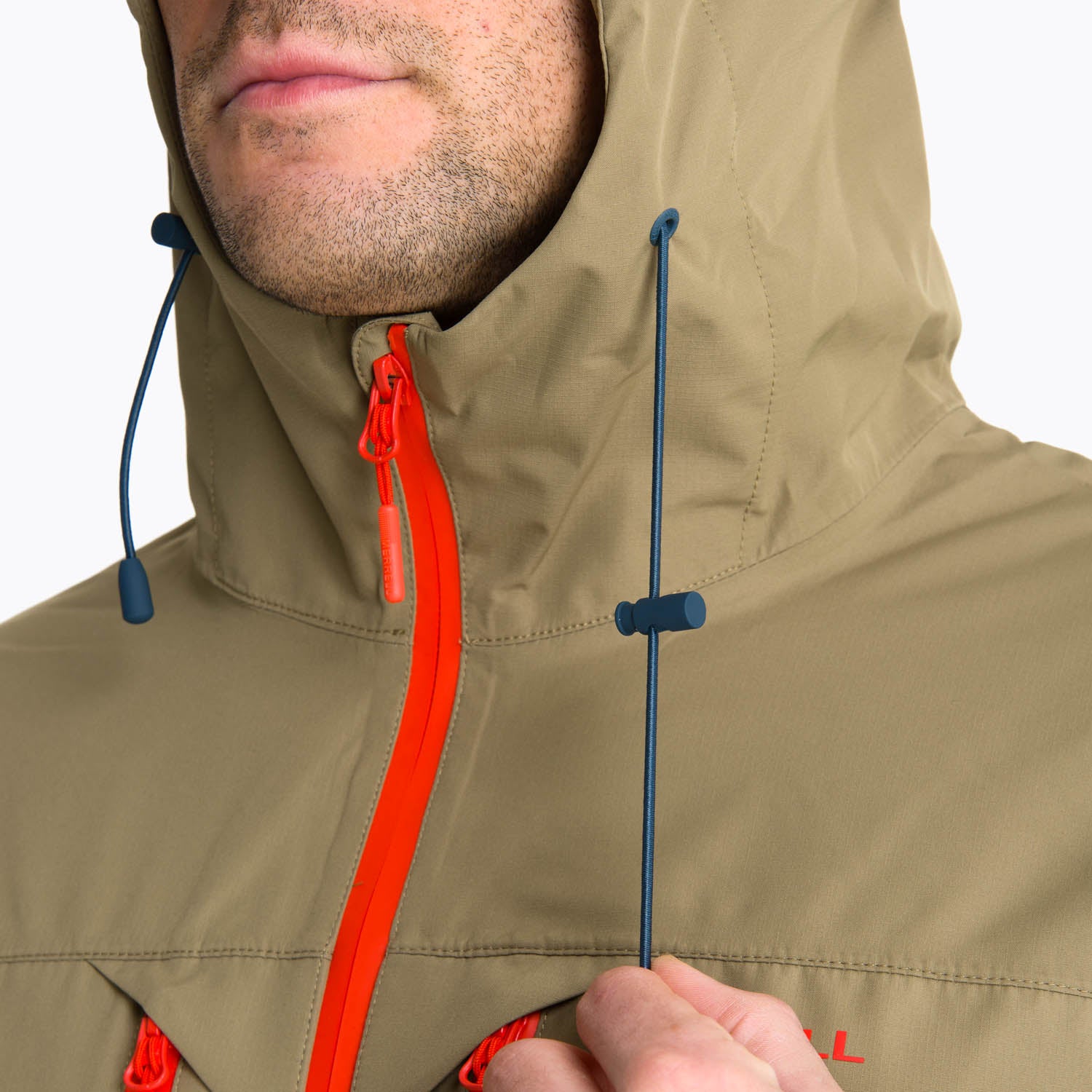 Impermeable Hombre Hardshell Tauranga Beige Oscuro Merrell