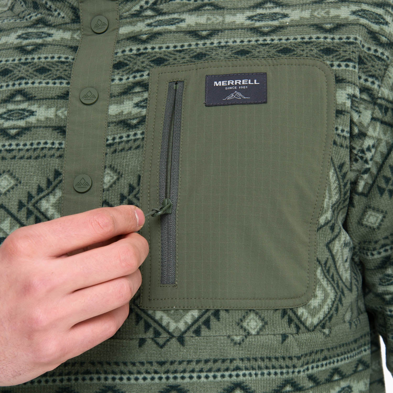 Polar Hombre Microfleece Christ Verde Oscuro Merrell – Merrell Chile