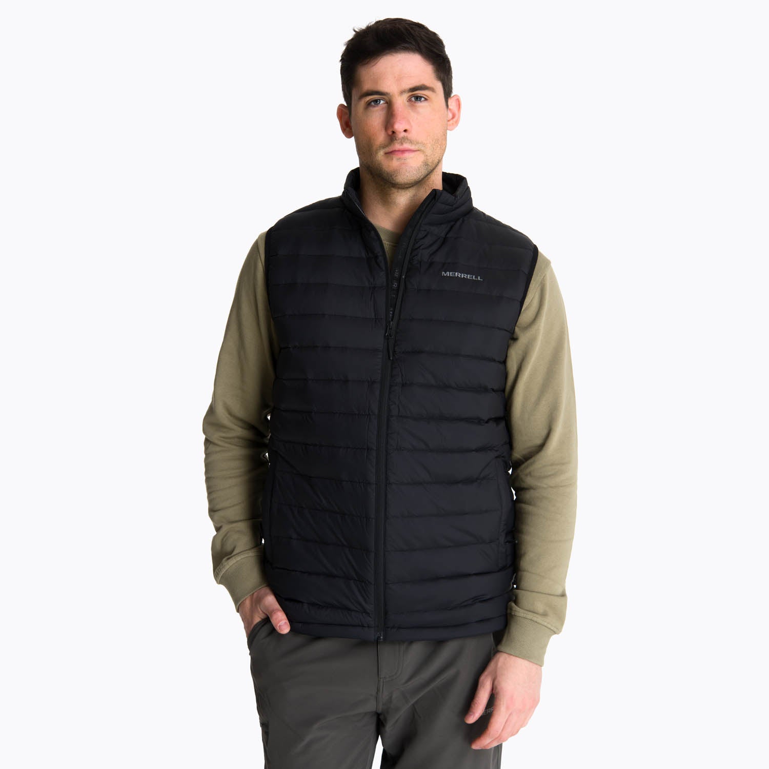 Parka Pluma Sin Mangas Hombre Taihape Negro Merrell – Merrell Chile