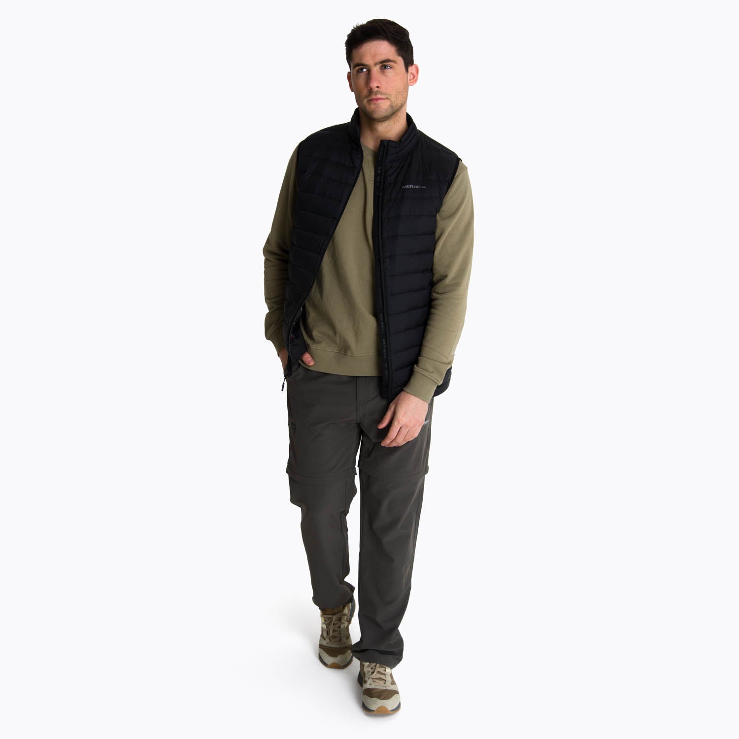 Parka Pluma Sin Mangas Hombre Taihape Negro Merrell