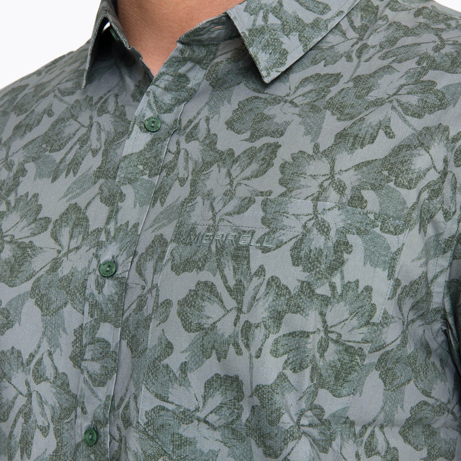 Camisa Manga Corta Hombre Bluff Verde Merrell