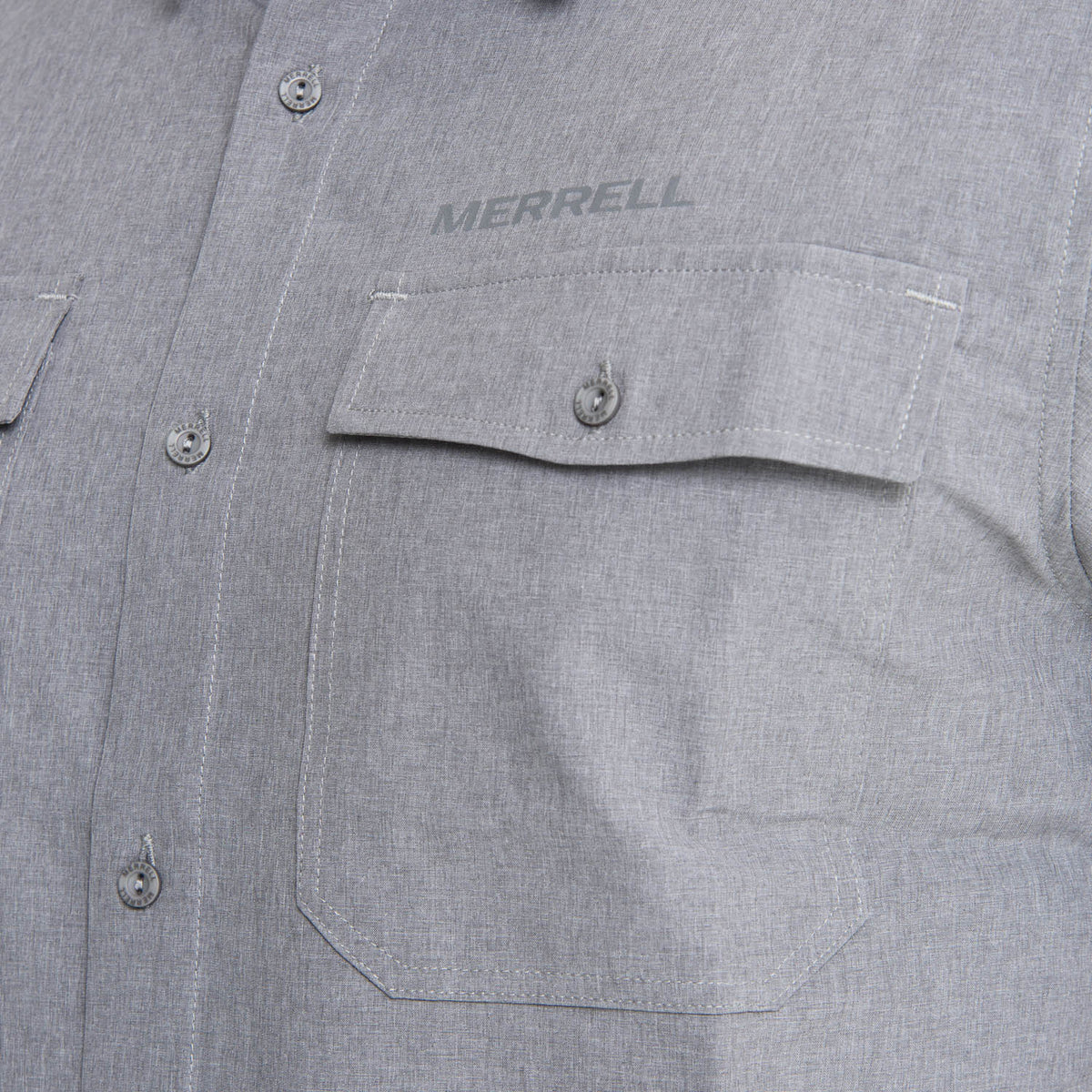 Camisa Manga Corta Hombre Akaroa Gris Merrell