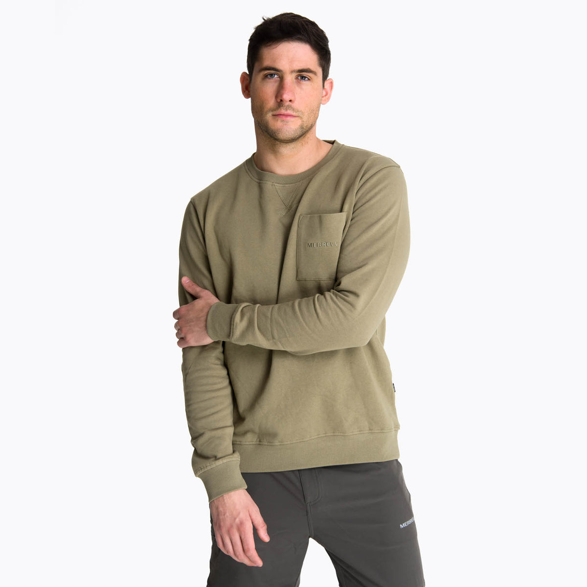 Poleron Hombre Hokitika Beige Oscuro Merrell