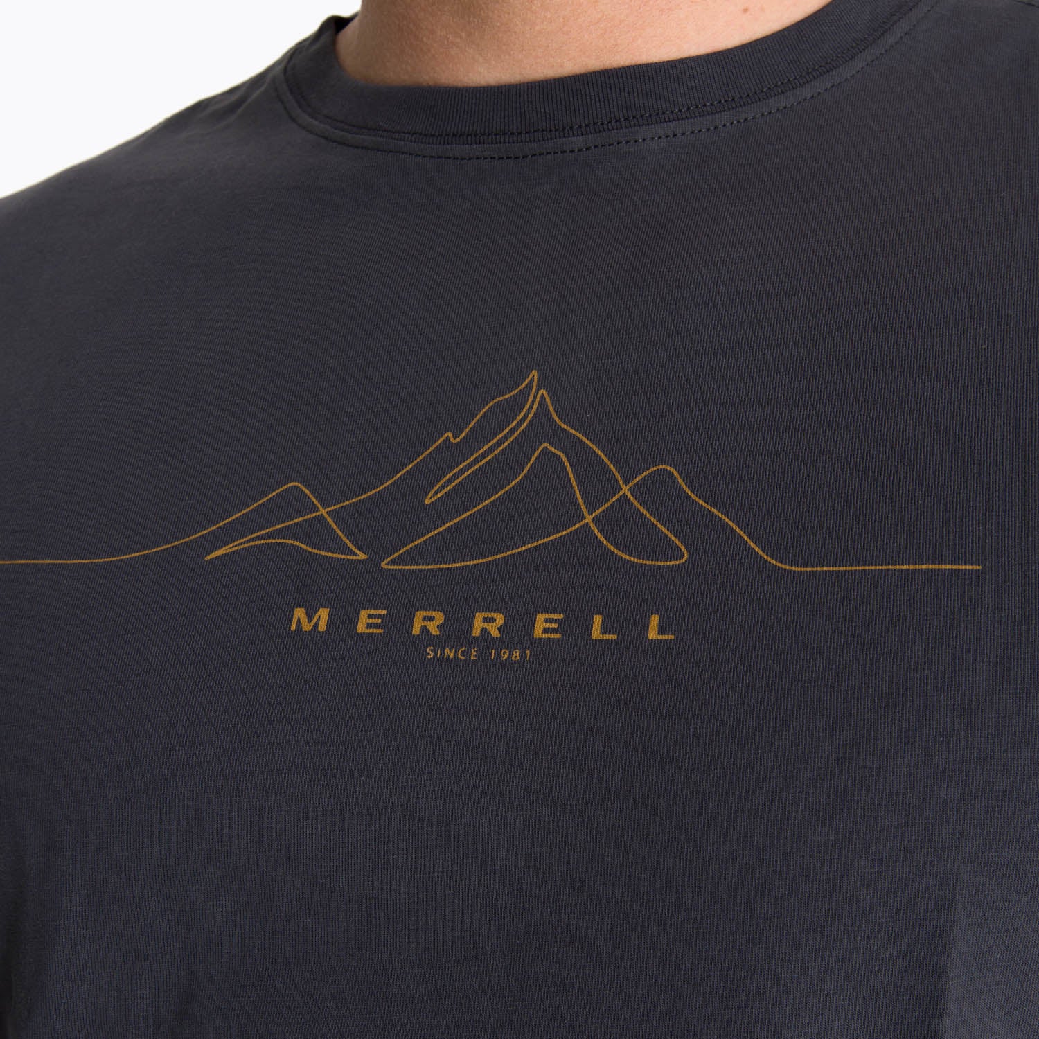 Polera Manga Corta Hombre Beechworth Gris Oscuro Merrell