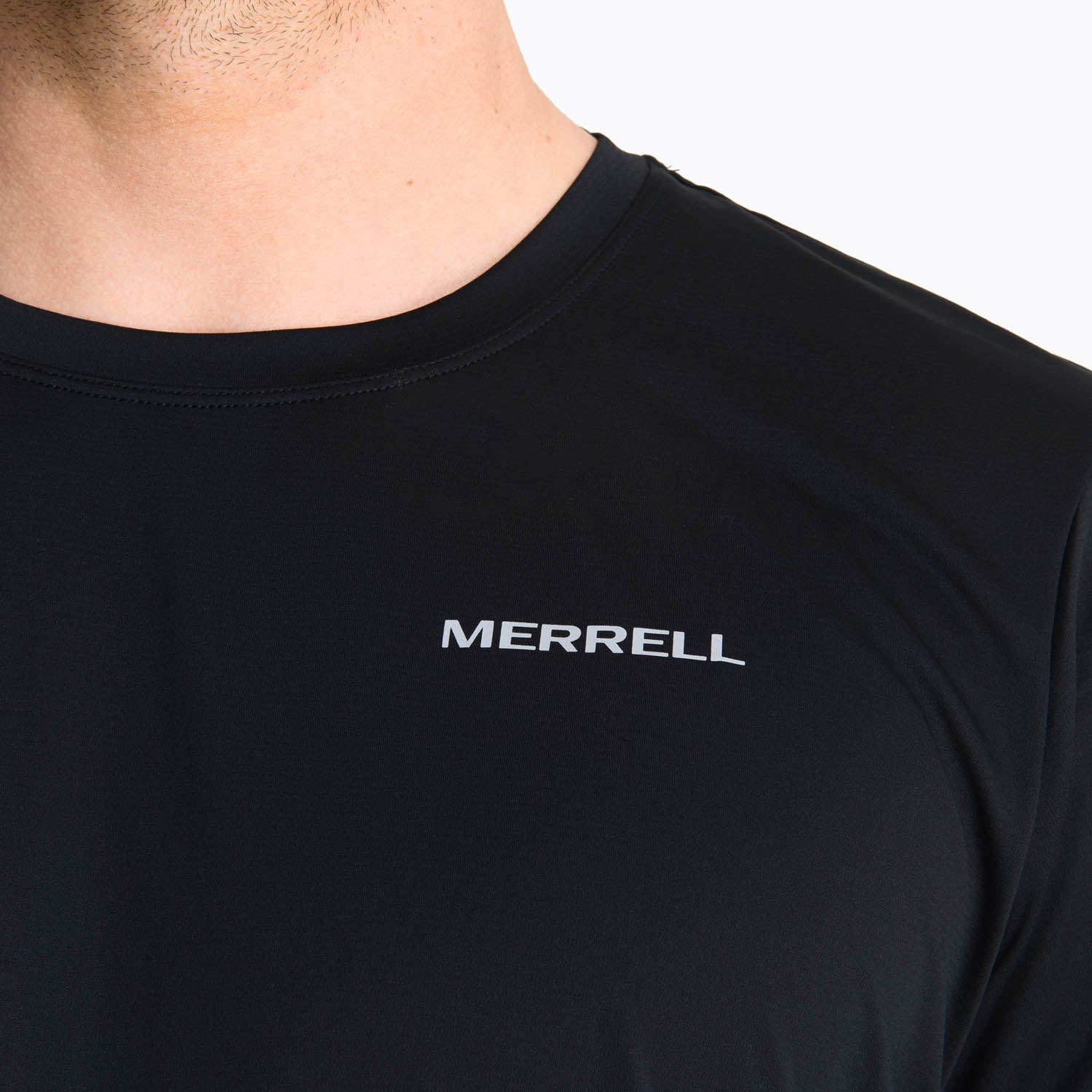 Polera Manga Corta Hombre Birdsville Negro Merrell