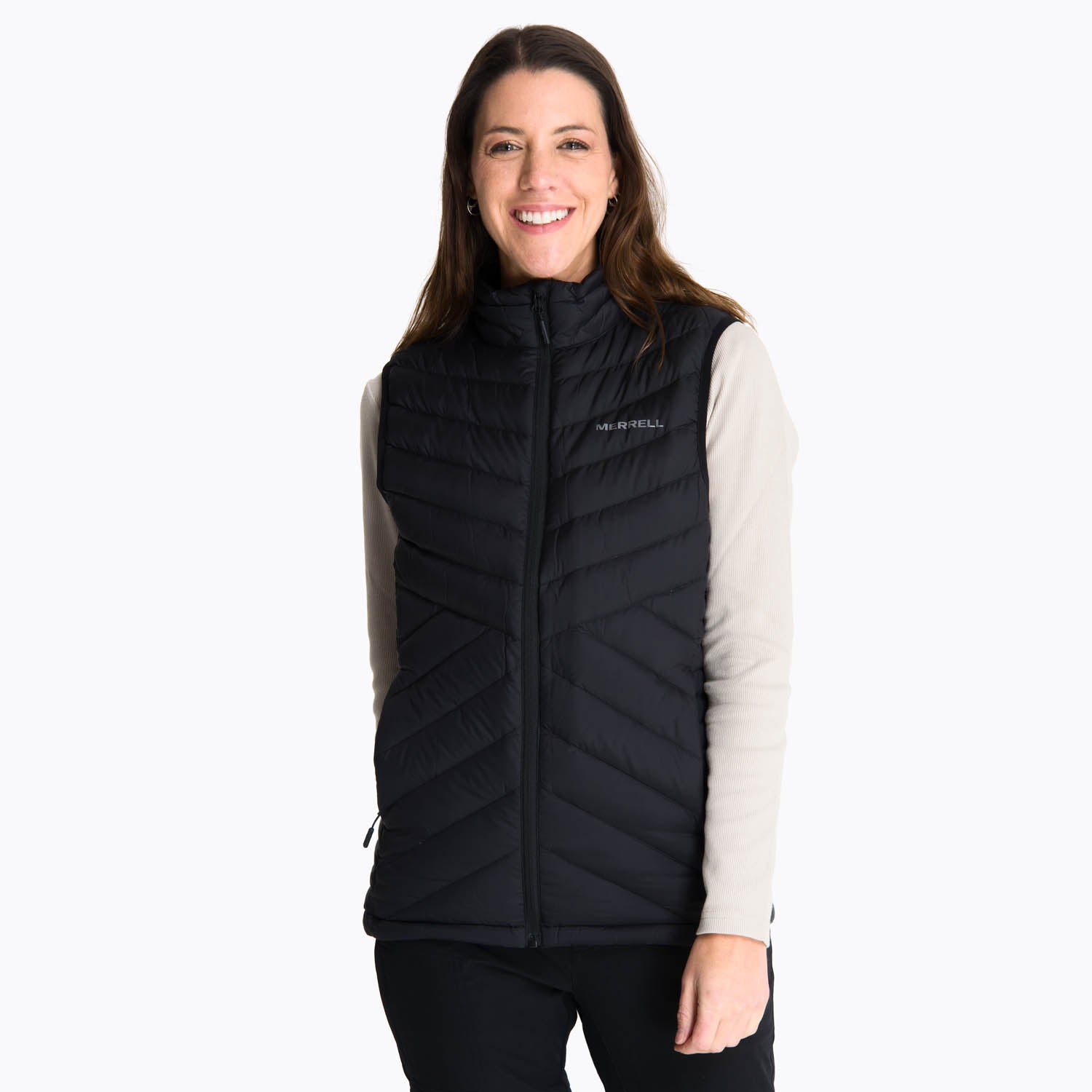 Parka Pluma Sin Mangas Mujer Kamera Negro Merrell