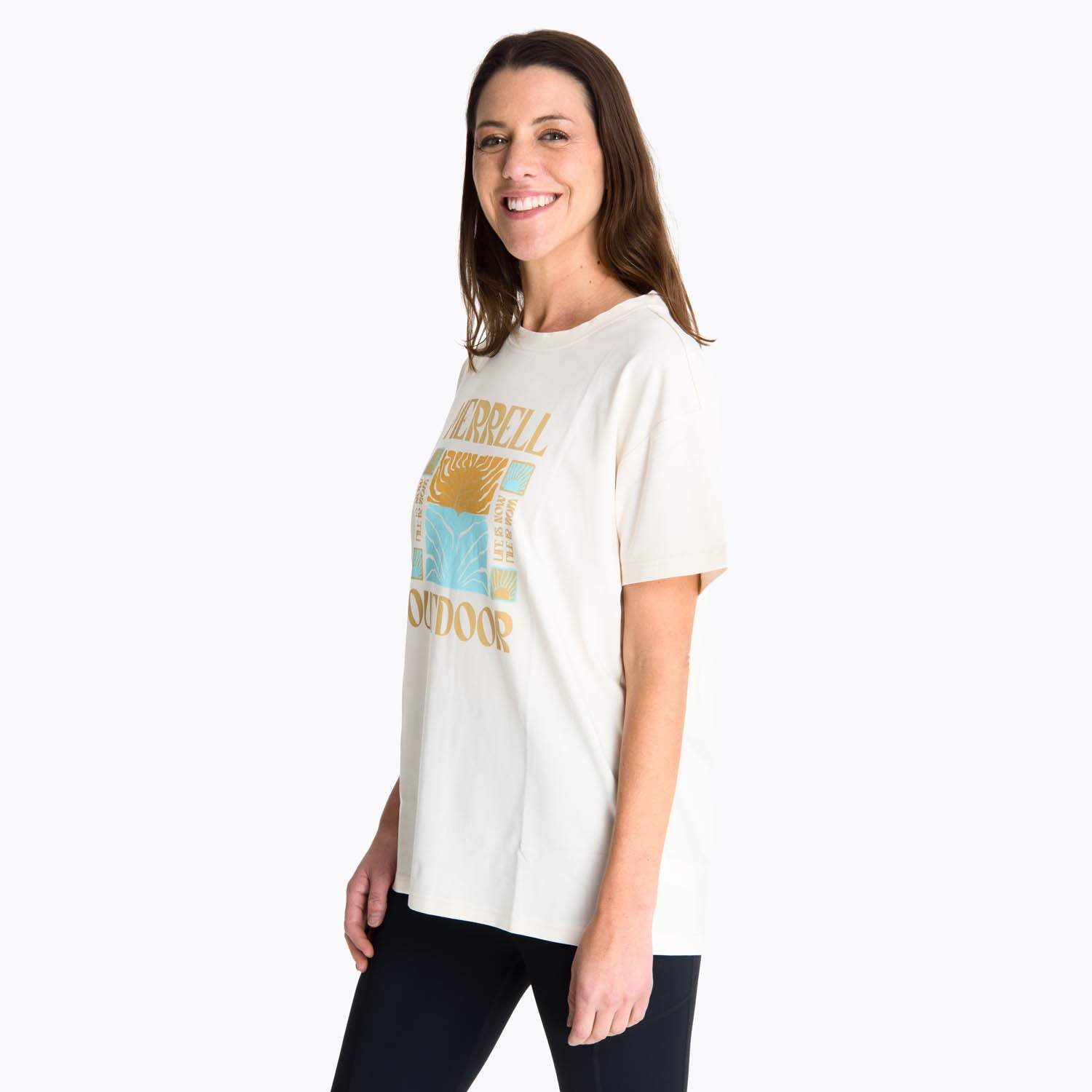 Polera Manga Corta Mujer Kirikiri Crema Merrell