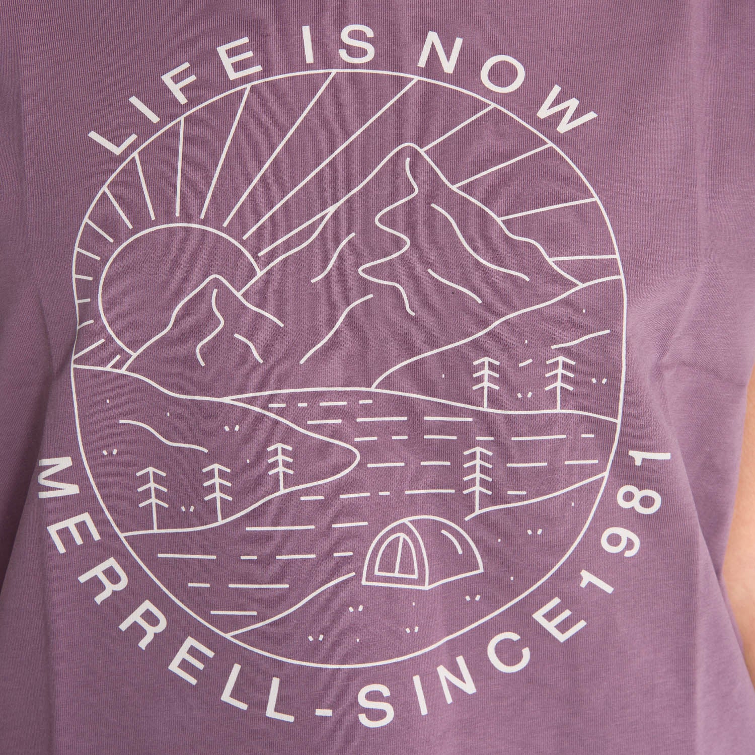 Polera Manga Corta Mujer Hata Morado Oscuro Merrell