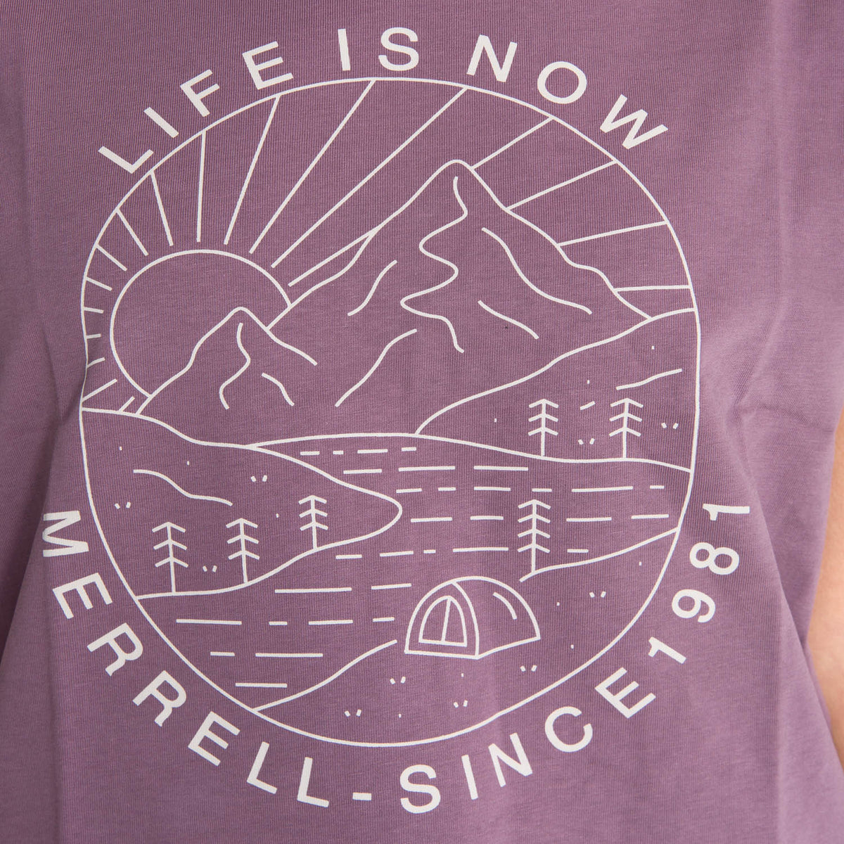 Polera Manga Corta Mujer Hata Morado Oscuro Merrell