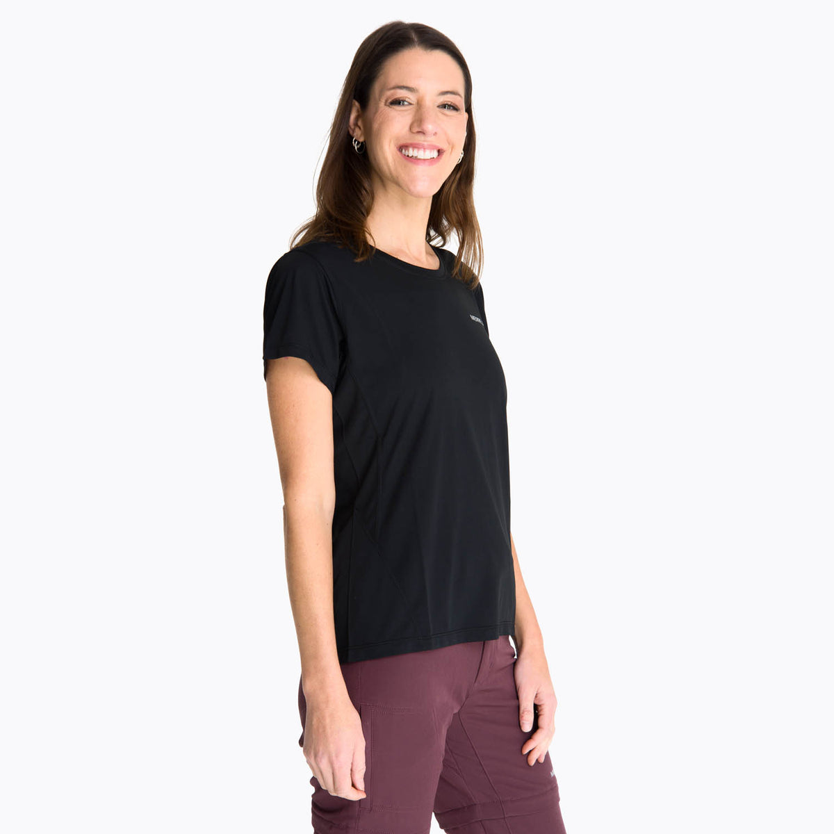 Polera Manga Corta Mujer Kiore Negro Merrell