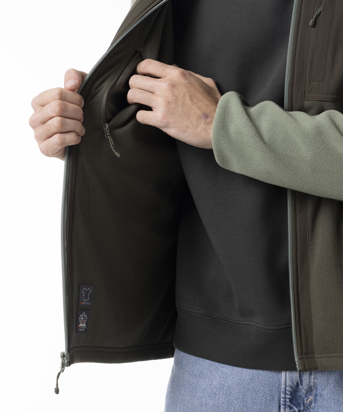 Polar Hombre Thermal Core Full Zipper Verde Merrell