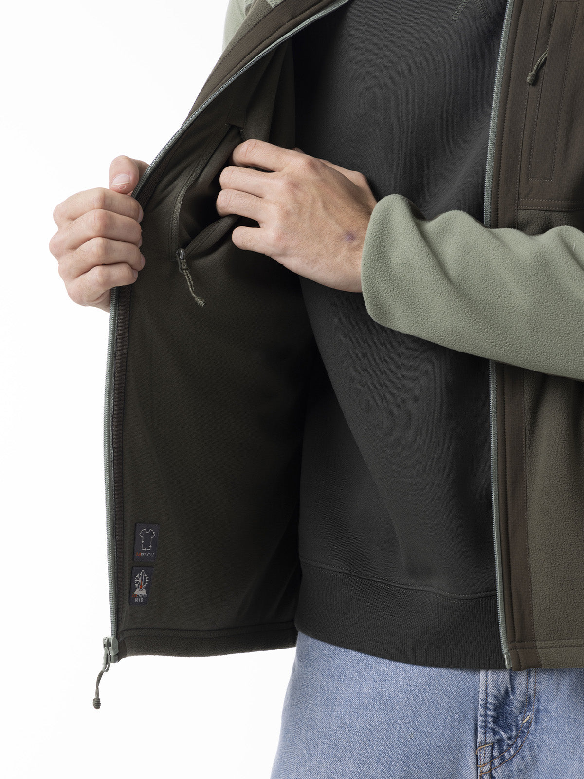 Polar Hombre Thermal Core Full Zipper Verde Merrell